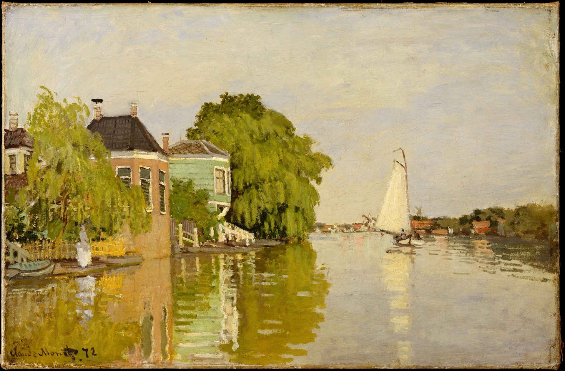 Maisons sur l’Achterzaan W186 par Claude Monet, 1871, Metropolitan Museum of Art