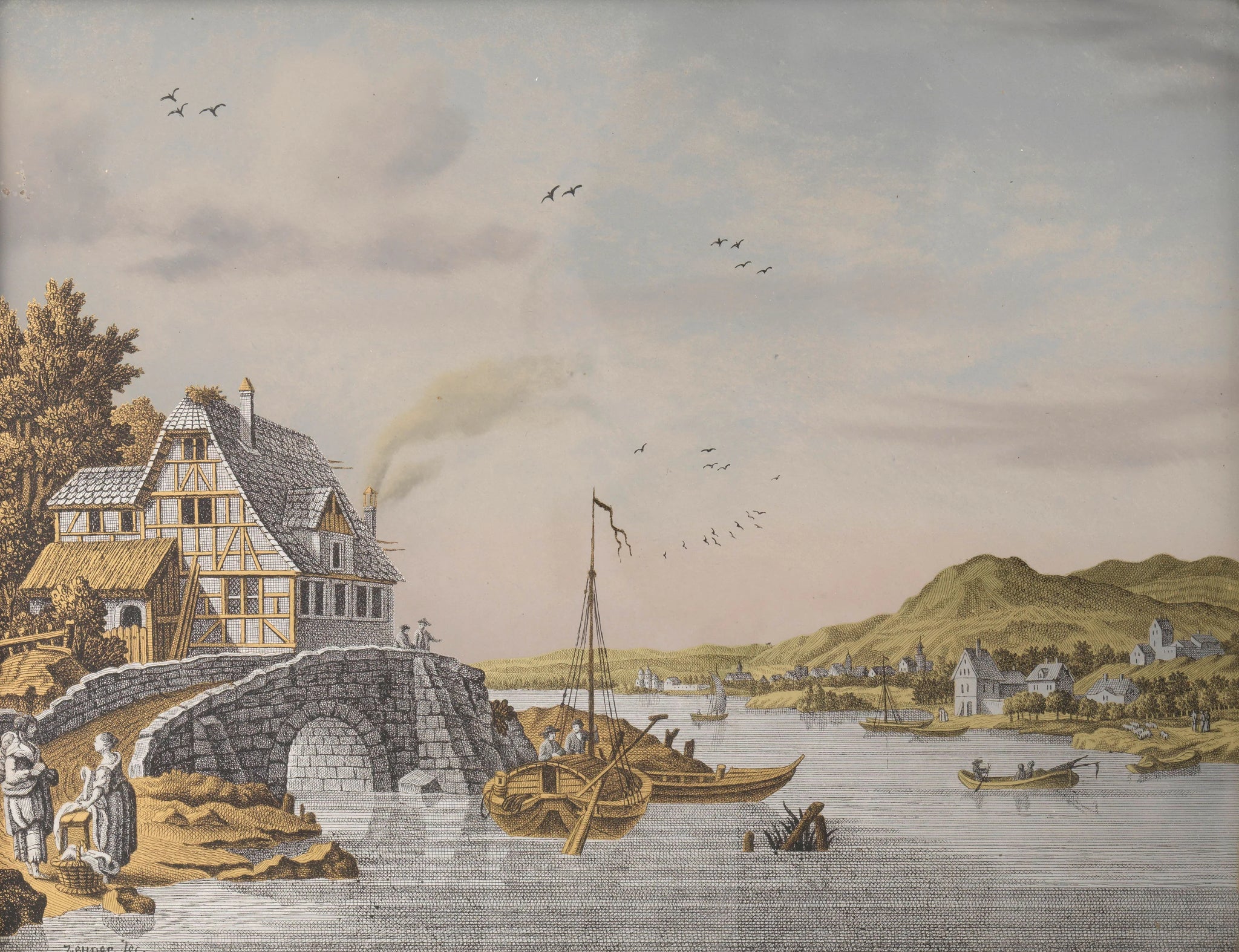 Maisons au bord d'une rivière - Jonas Zeuner