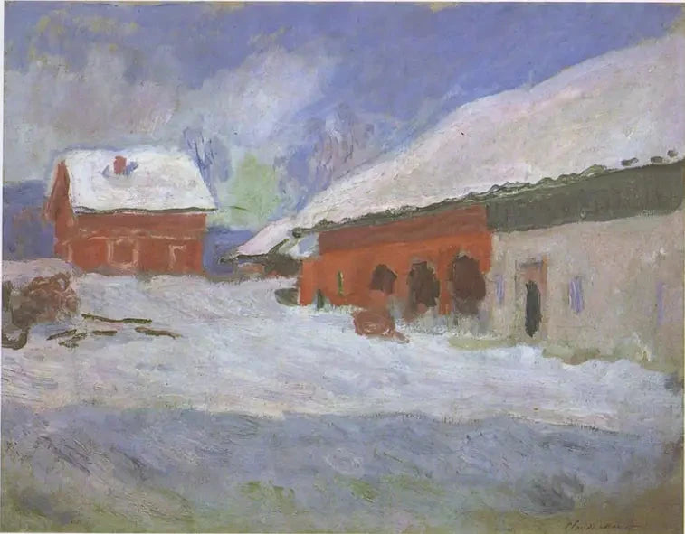 นอร์เวย์, บ้านสีแดงที่บีร์เนการ์ด - Claude Monet