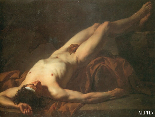 Male Nude (Hector) - Jacques-Louis David - Reproductions de tableaux et peintures haut de gamme