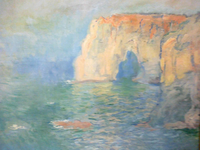 Étretat, la Manneporte, ภาพสะท้อนบนน้ํา W1038 - Claude Monet