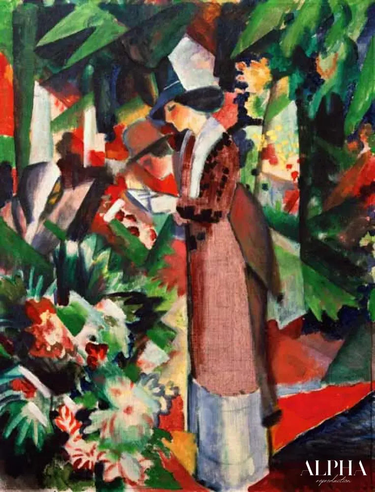 Marche dans les fleurs - August Macke - Reproductions de tableaux et peintures haut de gamme