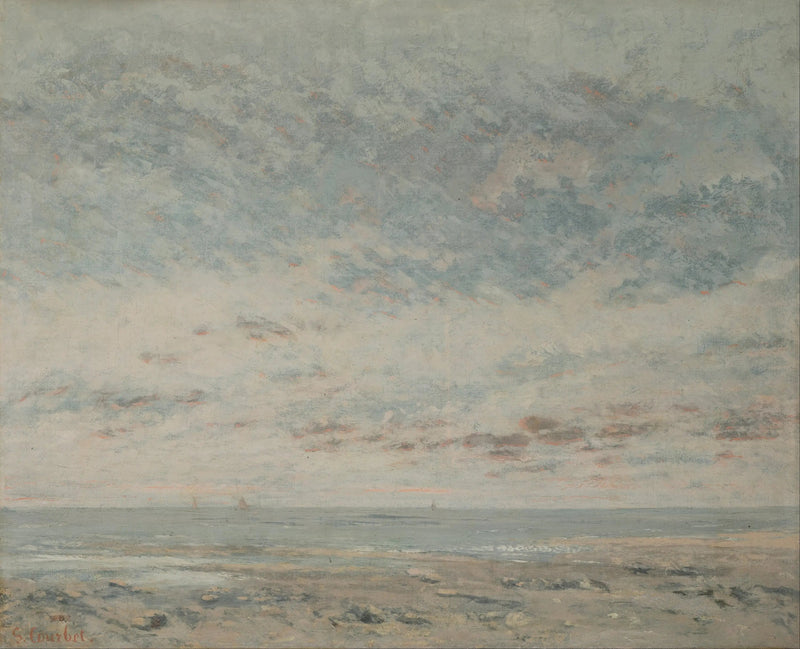 น้ำขึ้นน้ำลงที่ Trouville - Gustave Courbet