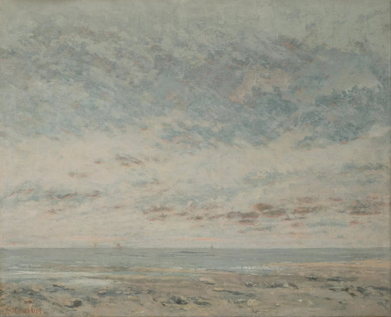 น้ำขึ้นน้ำลงที่ Trouville - Gustave Courbet