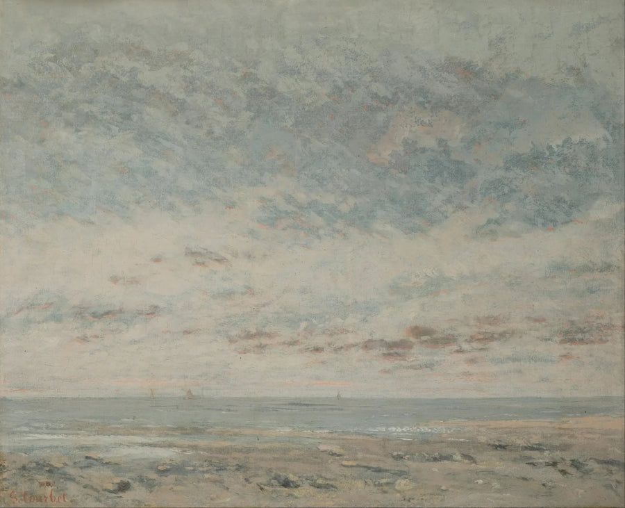 น้ำขึ้นน้ำลงที่ Trouville - Gustave Courbet