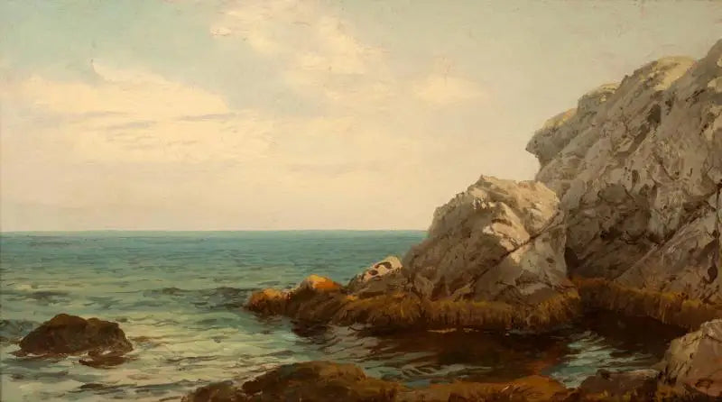 Marée basse, Newport, Rhode Island - William Trost Richards image 1 reproduction artisanale de tableau
