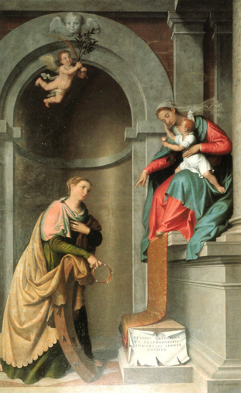 งานแต่งงานลึกลับของนักบุญ Catherine แห่งอเล็กซานเดรีย - Giovanni Battista Moroni
