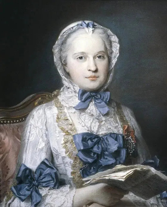 Marie-Josèphe de Saxe, dauphine (1731-1767) - Maurice-Quentin de La Tour image 1 reproduction artisanale de tableau