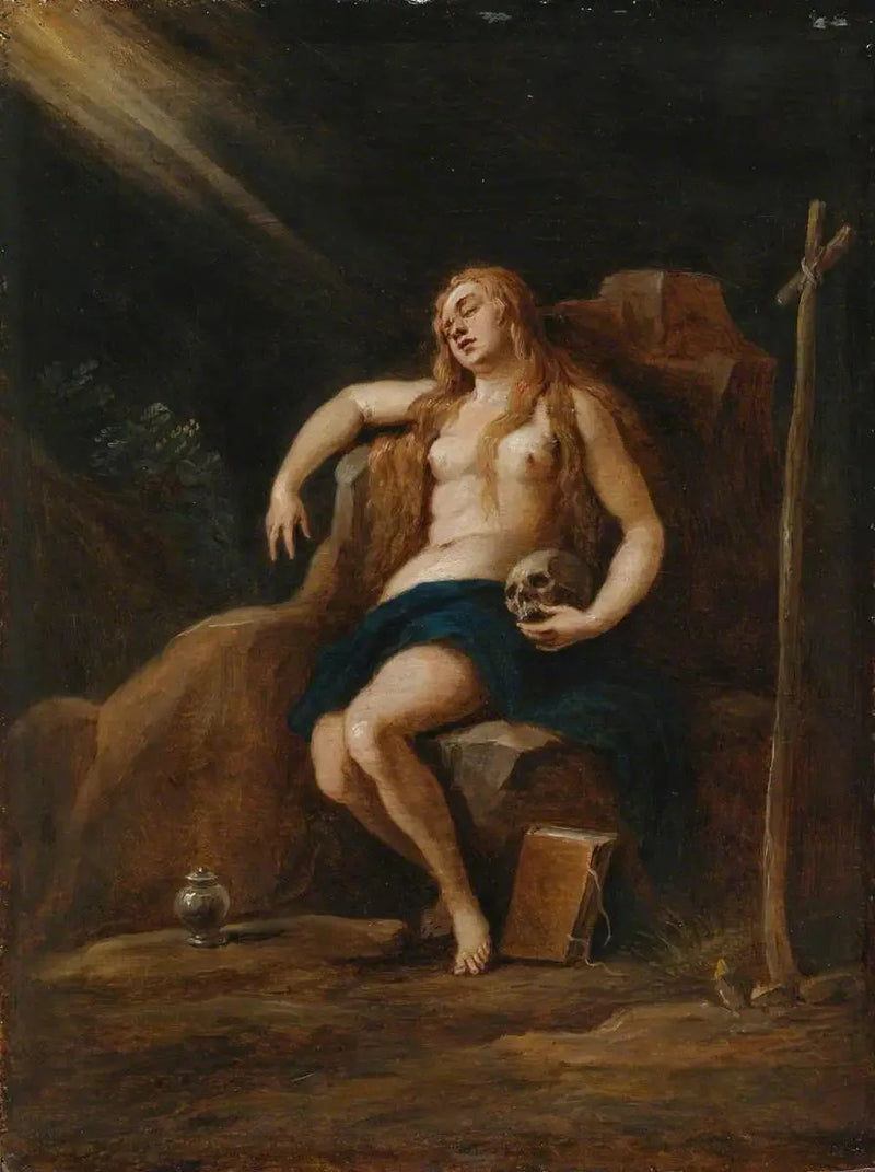 มารี-มาเดลีนในทะเลทราย (อ้างอิงจาก Palma il Giovane) - David Teniers le Jeune