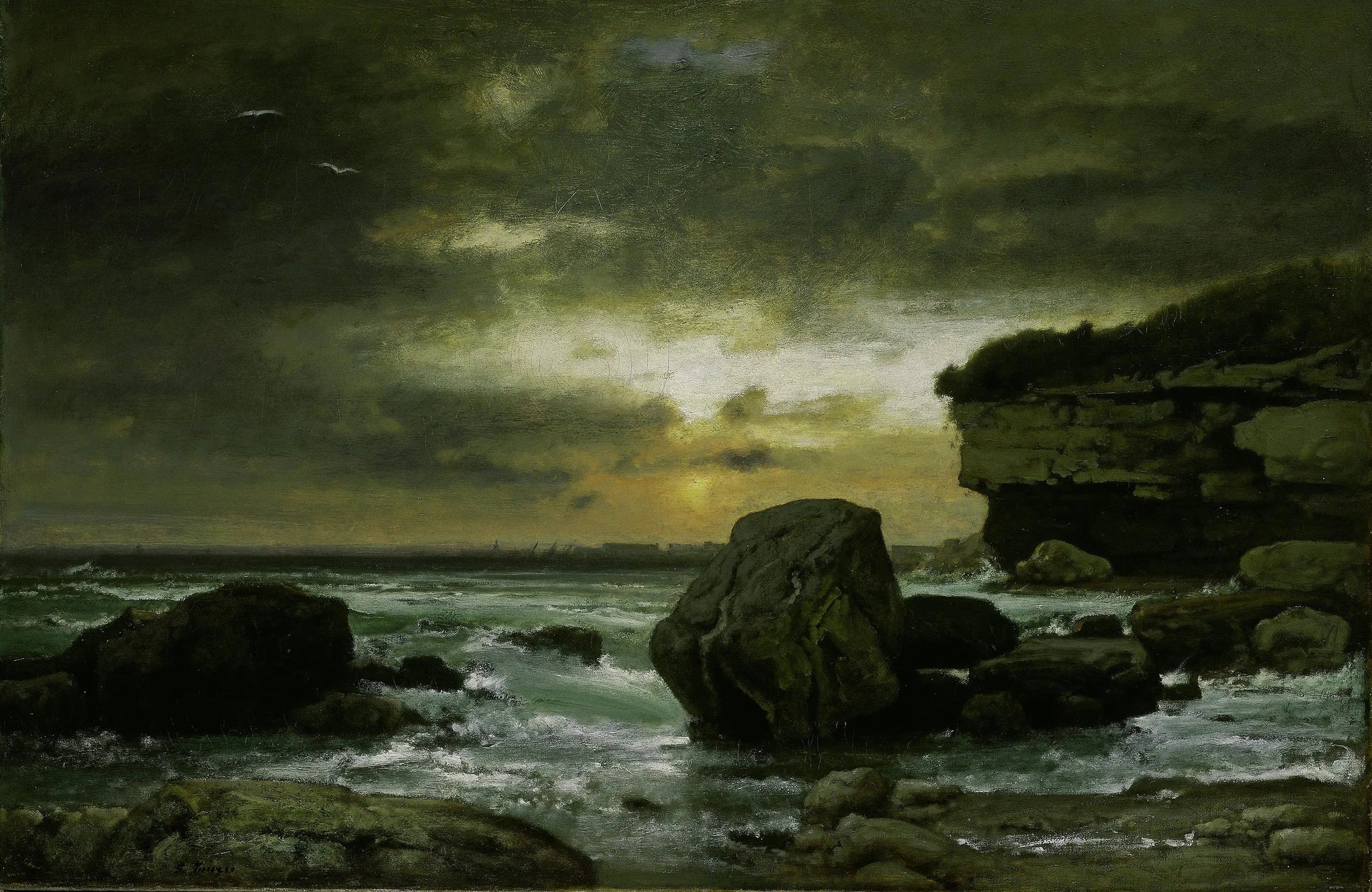 Marin - George Inness image 1 copie de tableau peinte à la main