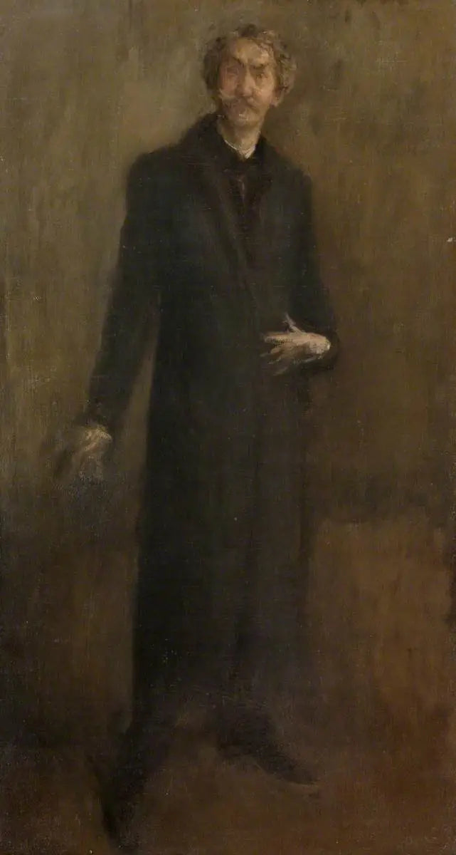 Marron et or - James Abbott McNeill Whistler image 1 copie peinte à la main à l’huile