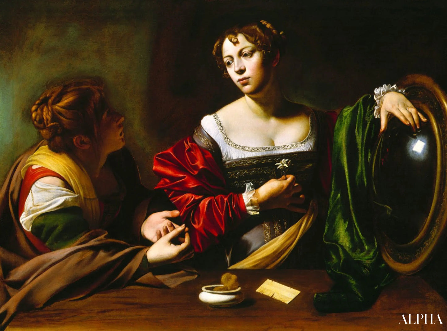 Marthe and Mary Magdalene - Caravaggio - High-end reproductions of paintings and artworks