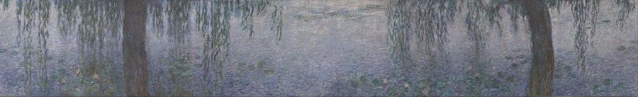 ดอกบัว - เช้าแจ่มใสกับต้นหลิว - Claude Monet