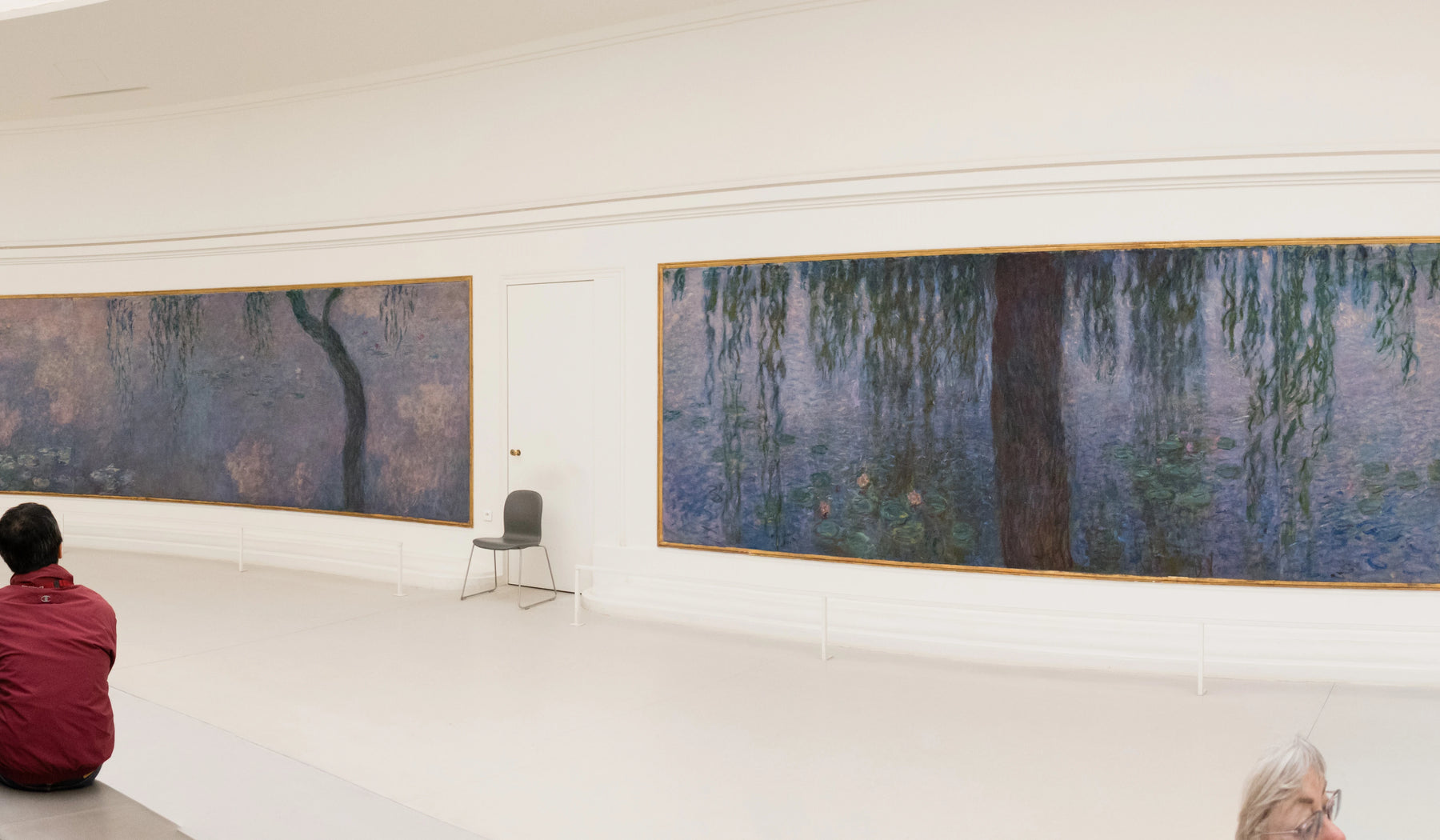 Le Matin clair aux saules photographié dans la seconde salle des Nymphéas à l’Orangerie