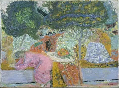 Matin dans le jardin à Vernonnet - Pierre Bonnard image 1 reproduction artisanale de tableau