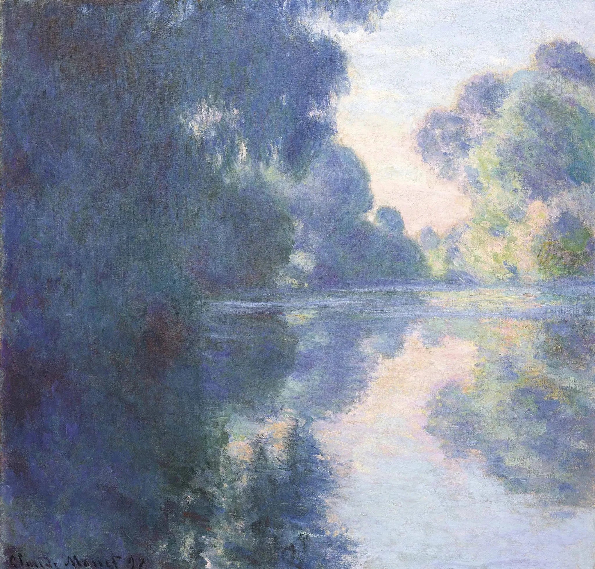 Matinée sur la Seine - Claude Monet image 1 copie peinte à la main à l’huile