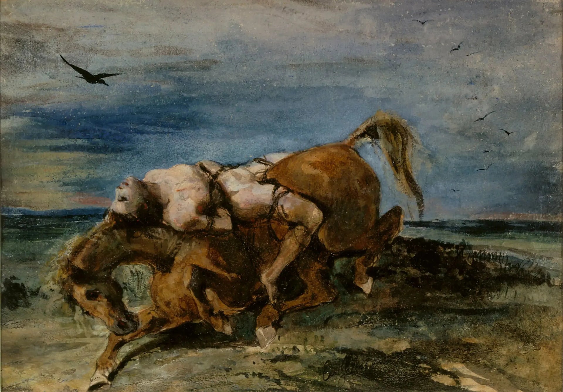 Mazeppa sur le cheval mourant - Eugène Delacroix image 1 reproduction réalisée par Alpha Reproduction
