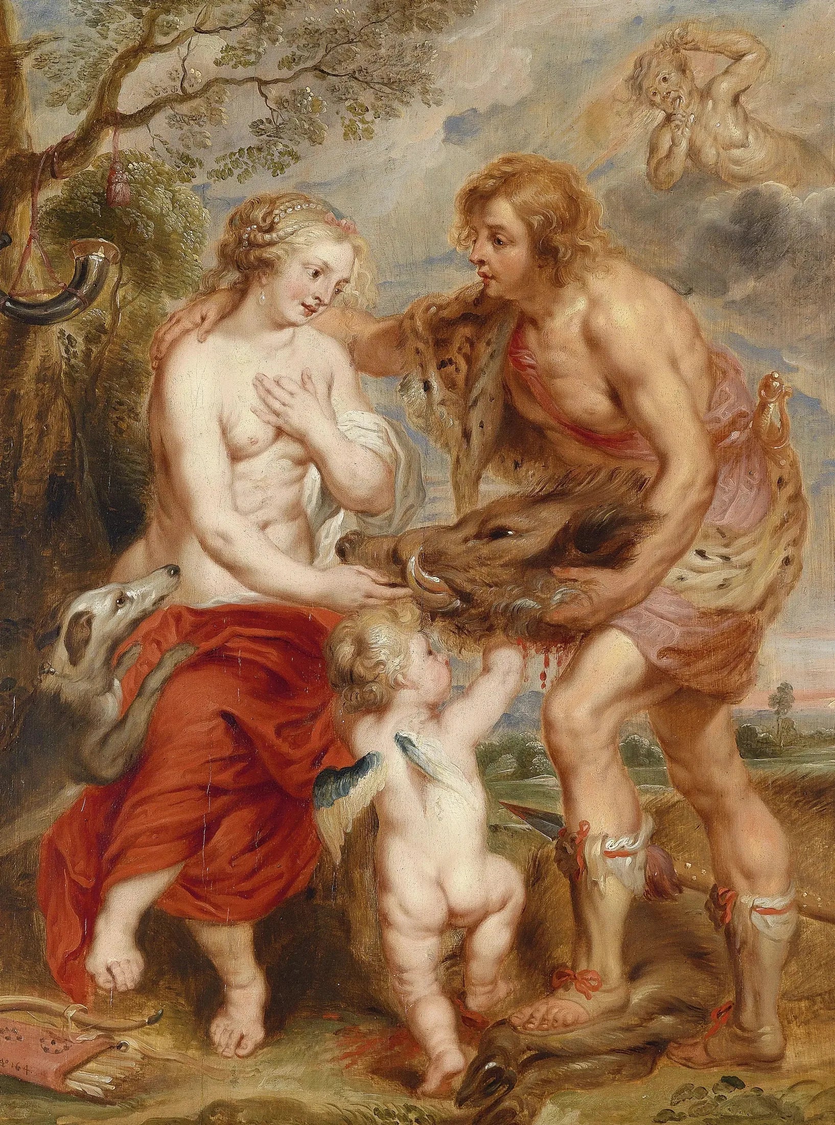 Méléagre présentant à Atalante la tête du sanglier de Calydon, vers 1640 - Peter Paul Rubens image 1 reproduction de peinture à l’huile