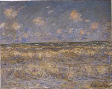 ทะเลที่มีคลื่นซัด - Claude Monet