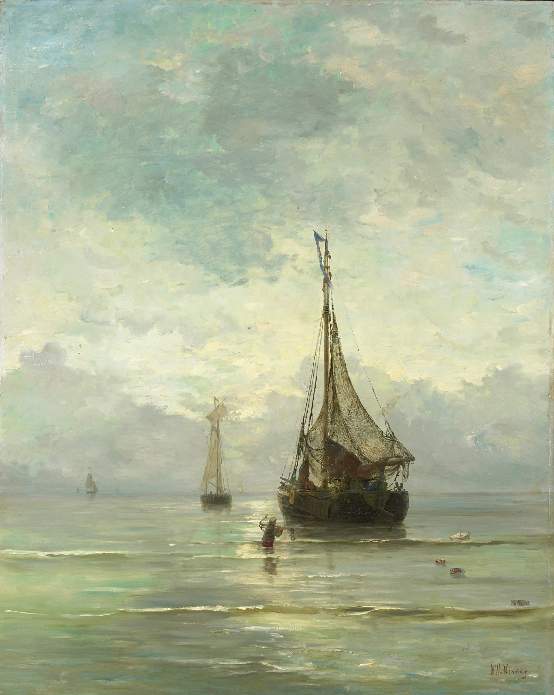 Mer calme - Hendrik Willem Mesdag