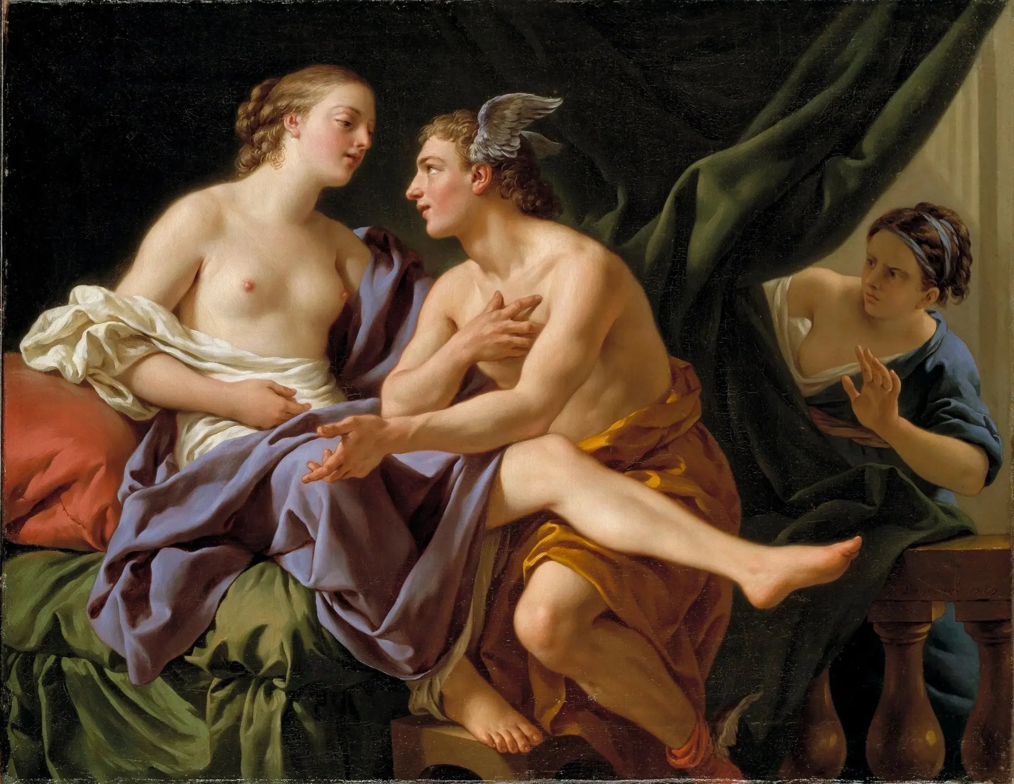 Mercure, Hersé et Aglaure - Louis Jean François Lagrenée image 1 reproduction réalisée par Alpha Reproduction