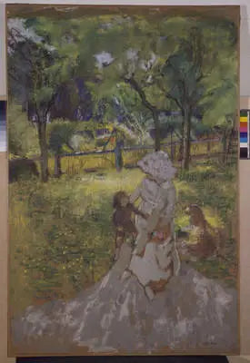 แม่และเด็กในสวน (เช้าตรู่ในสวนผลไม้) - Édouard Vuillard