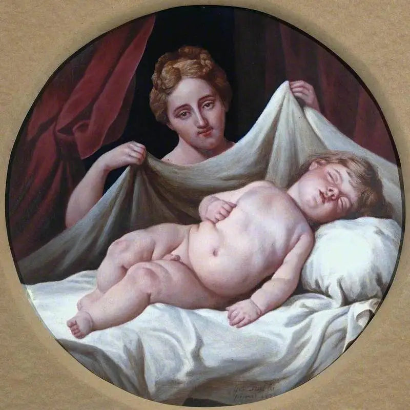 Mère et enfant - George Stubbs image 1 copie de tableau peinte à la main