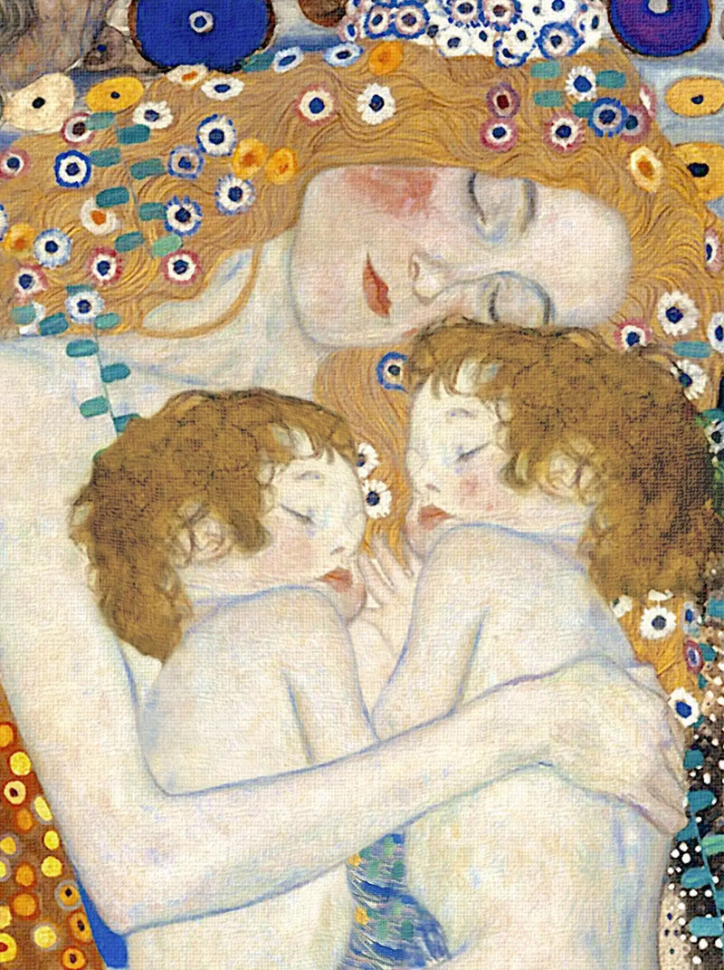 👩‍👧‍👦 แม่และลูก ๆ แบบแสง (รายละเอียดจาก Les Trois Âges de la Femme) – Gustav Klimt (1905)