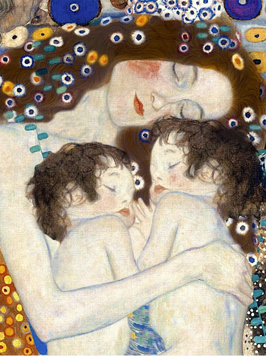 👩‍👧‍👦 แม่และลูก ๆ – เวอร์ชันไลท์ (รายละเอียดที่ II ของ Les Trois Âges de la Femme) – Gustav Klimt (1905)