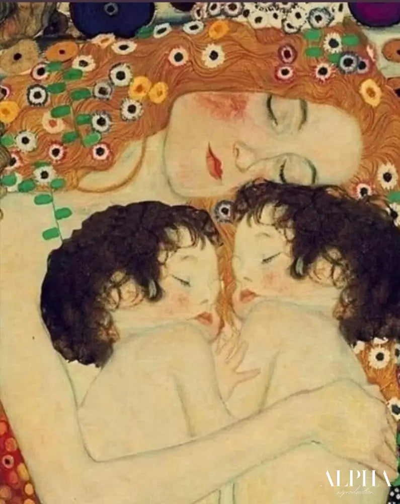 Mère et jumeaux - Gustav Klimt - Reproductions de tableaux et peintures haut de gamme