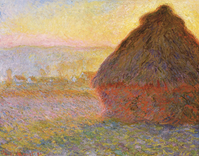 กองฟางในยามพระอาทิตย์ตก - Claude Monet