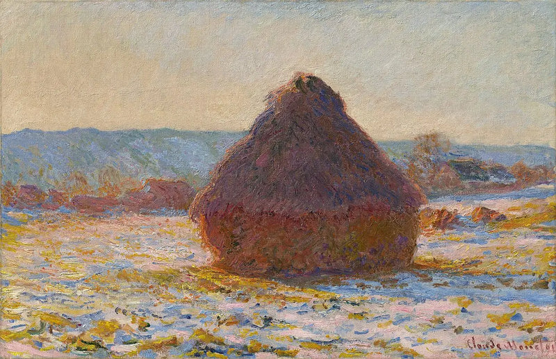 กองฟาง, ผลของหิมะ, พระอาทิตย์ - Claude Monet