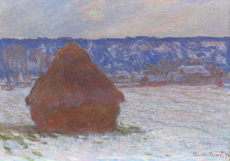 ล้อเจียร เอฟเฟกต์หิมะ สภาพอากาศมืดครึ้ม W1281 - Claude Monet