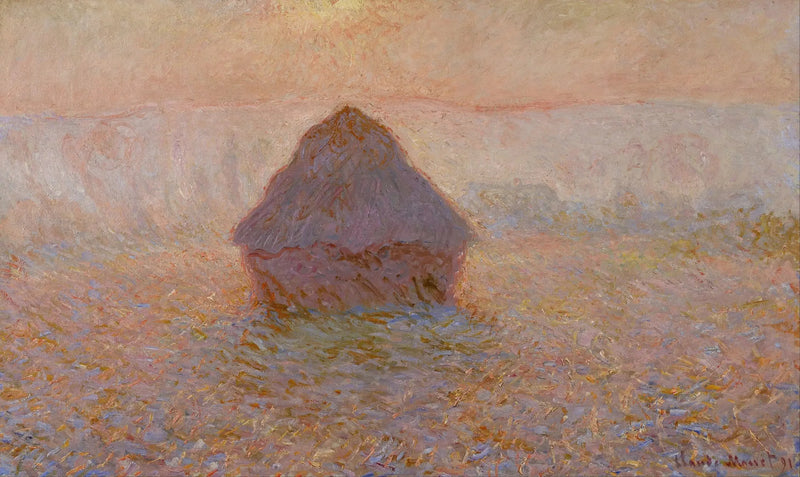 กองฟาง, ดวงอาทิตย์ในหมอก - Claude Monet