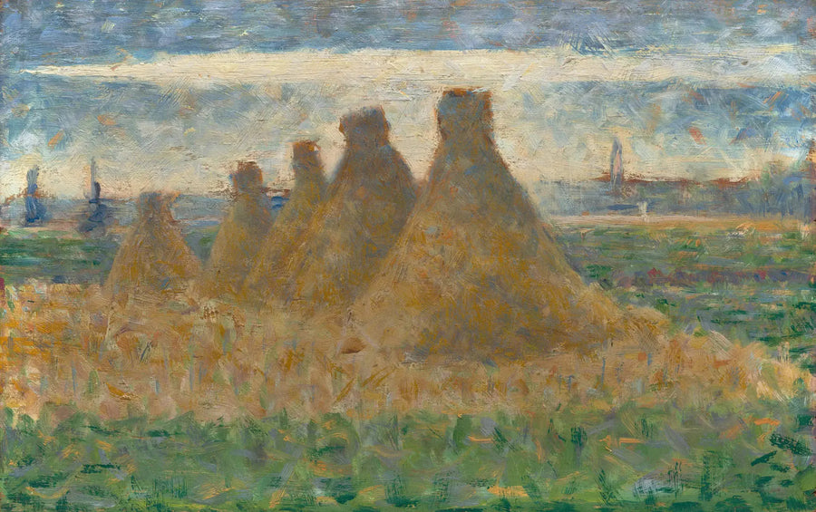 Meules de foin - Georges Seurat image 1 reproduction réalisée par Alpha Reproduction
