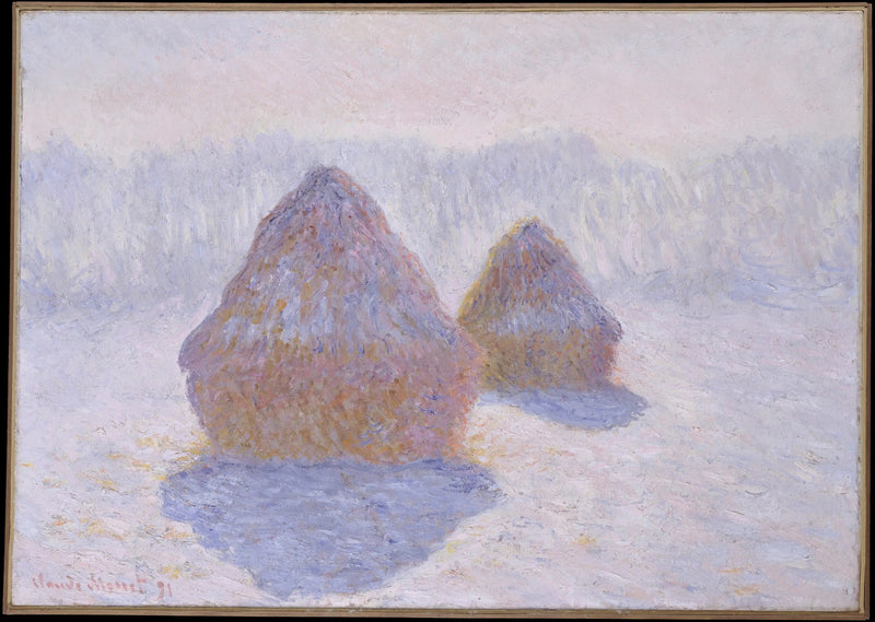กองฟาง, บรรยากาศฤดูหนาว - Claude Monet