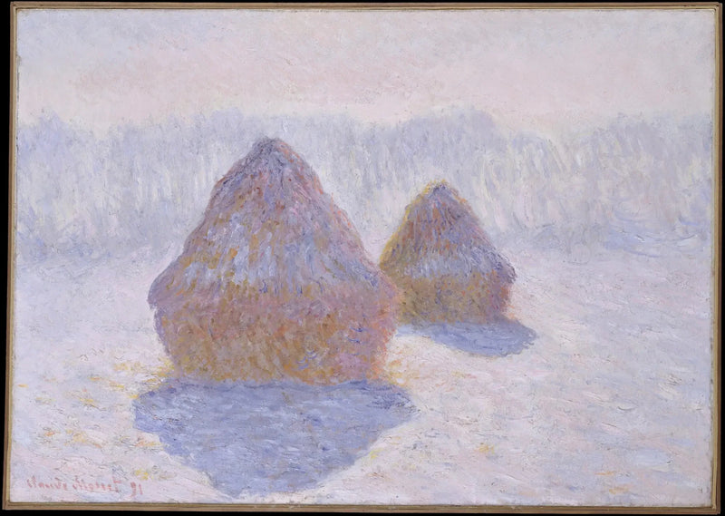 กองฟาง, บรรยากาศฤดูหนาว - Claude Monet