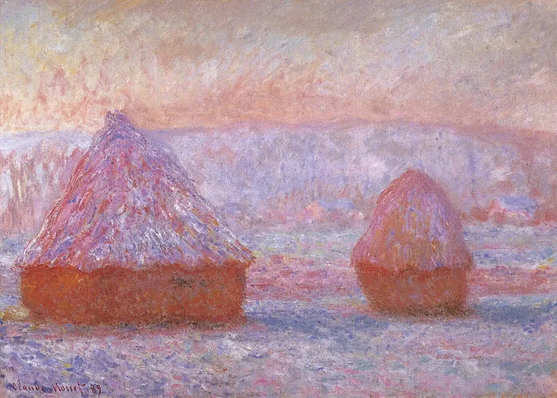 Les Meules, Giverny, เอฟเฟกต์ตอนเช้า W1214 - Claude Monet