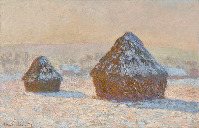ล้อเจียร เอฟเฟกต์หิมะ ในตอนเช้า W1276 - Claude Monet