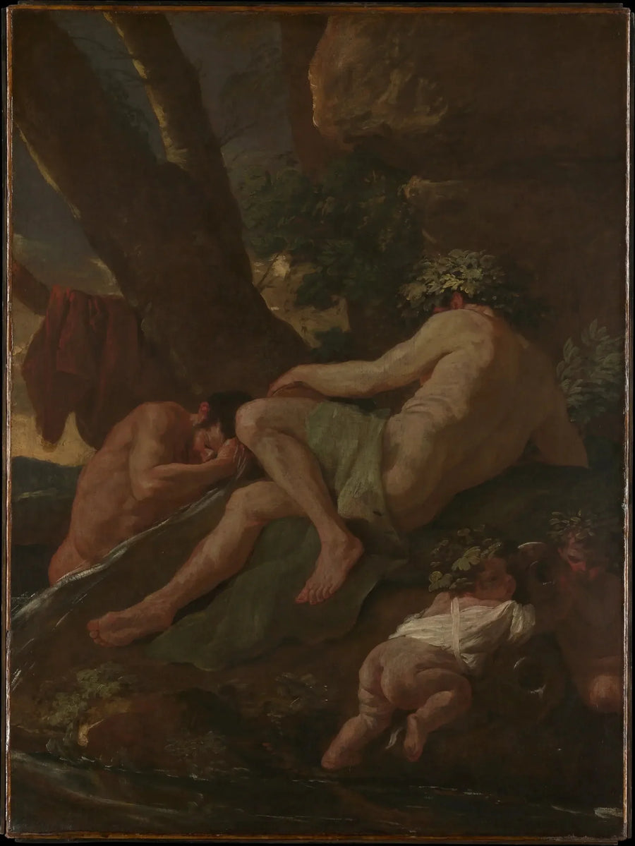 มิดาสอาบน้ำในแม่น้ำ Pactole - Nicolas Poussin