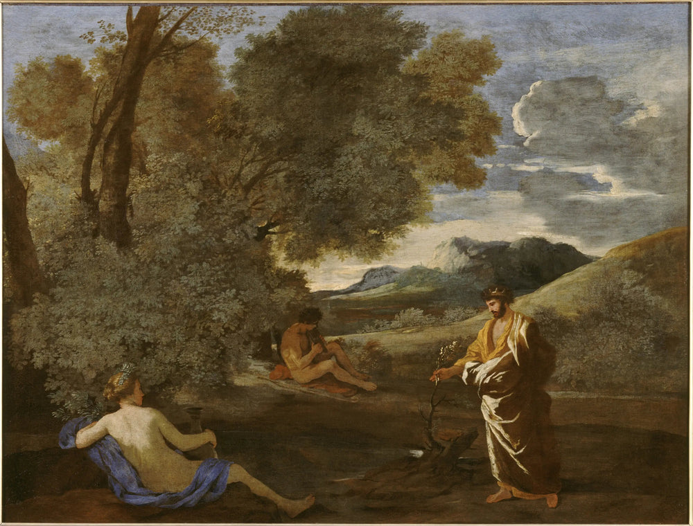 Midas transformant en ou le rameau d'une yeuse - Nicolas Poussin image 1 copie peinte à la main à l’huile