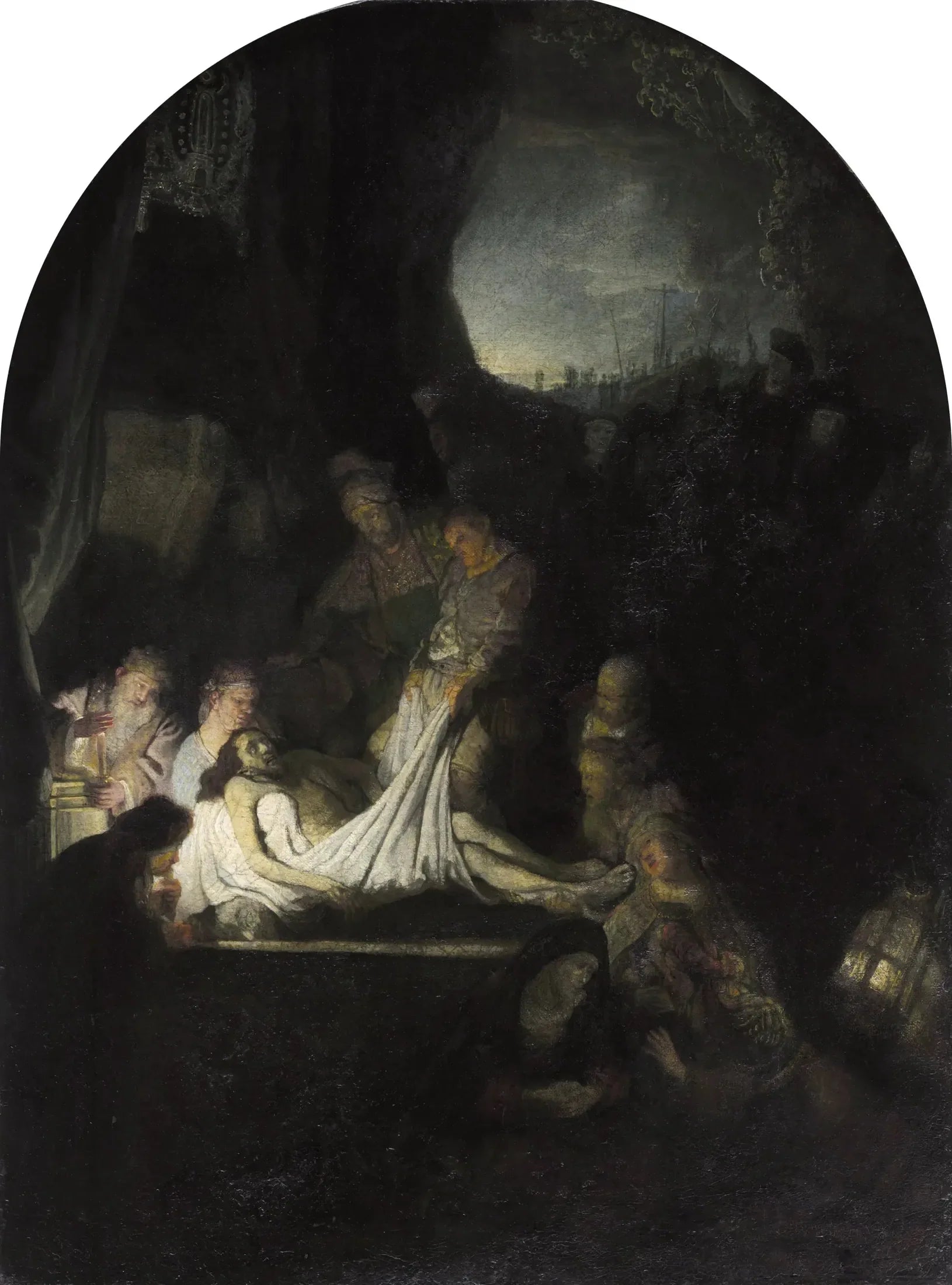 Mise au tombeau - Rembrandt image 1 tableau peint à l’huile sur toile