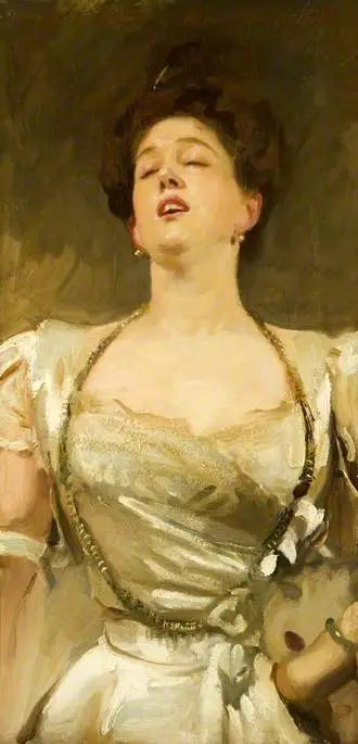 Mme George Batten chantant - John Singer Sargent image 1 copie peinte à la main à l’huile