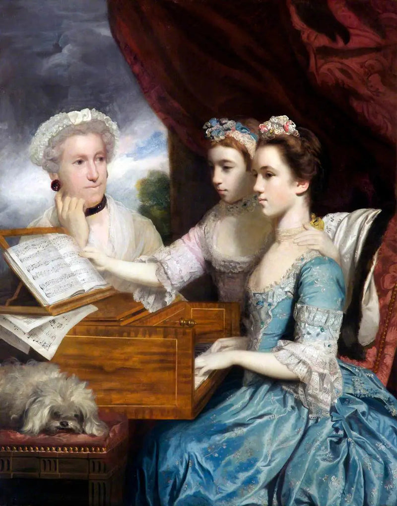นางเจมส์ เพน (เสียชีวิตในปี ค.ศ. 1766) และคุณหนูเพน (ชาร์ล็อตต์ เกิดในปี ค.ศ. 1751 และแมรี่ เกิดในปี ค.ศ. 1753-1798) - โจชัว เรย์โนลด์ส