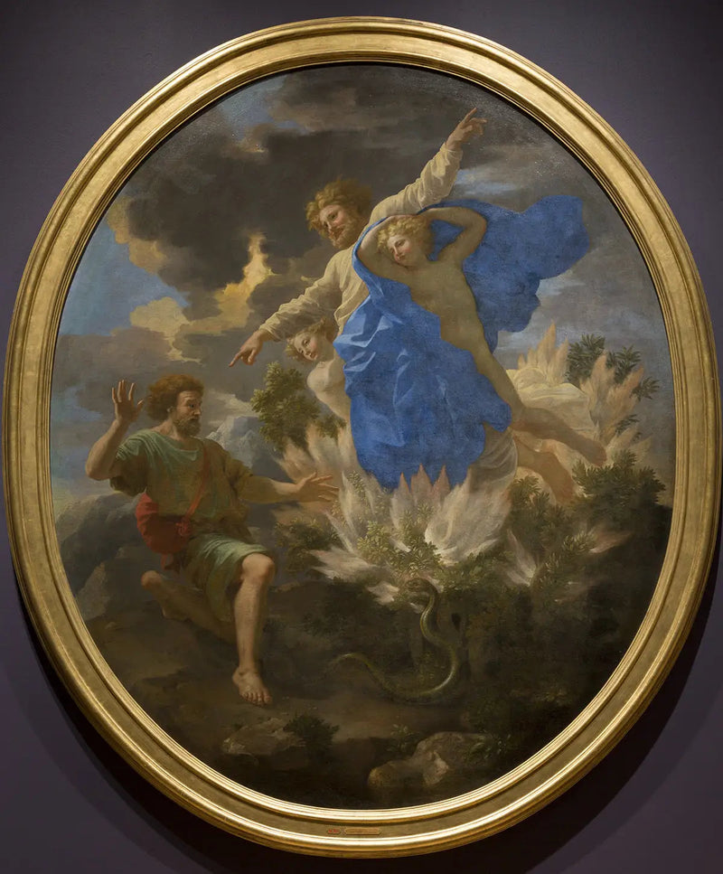 โมเสสต่อหน้าพุ่มไฟ - Nicolas Poussin