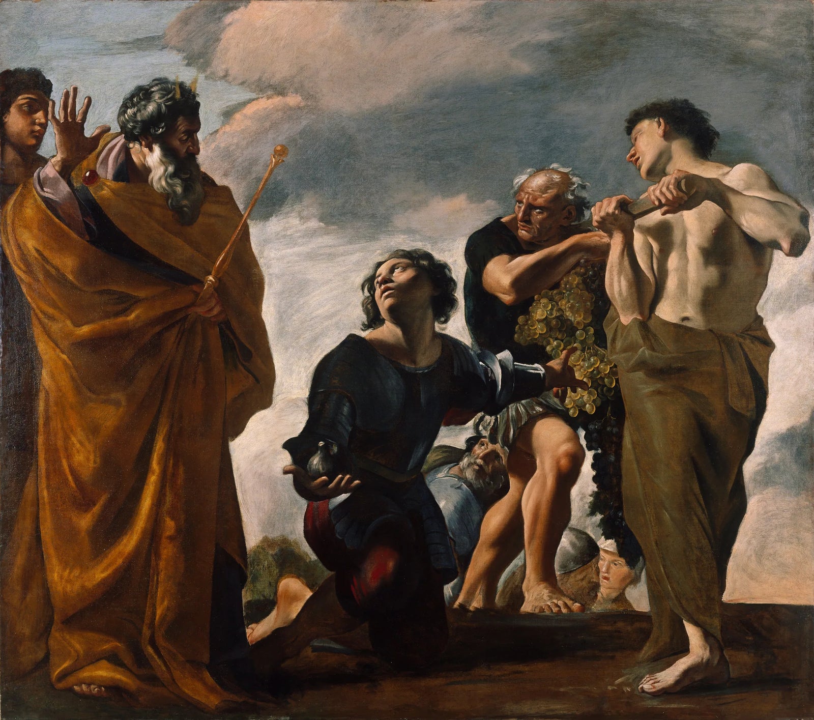 Moïse et les messagers de Canaan - Giovanni Lanfranco image 1 copie de tableau peinte à la main