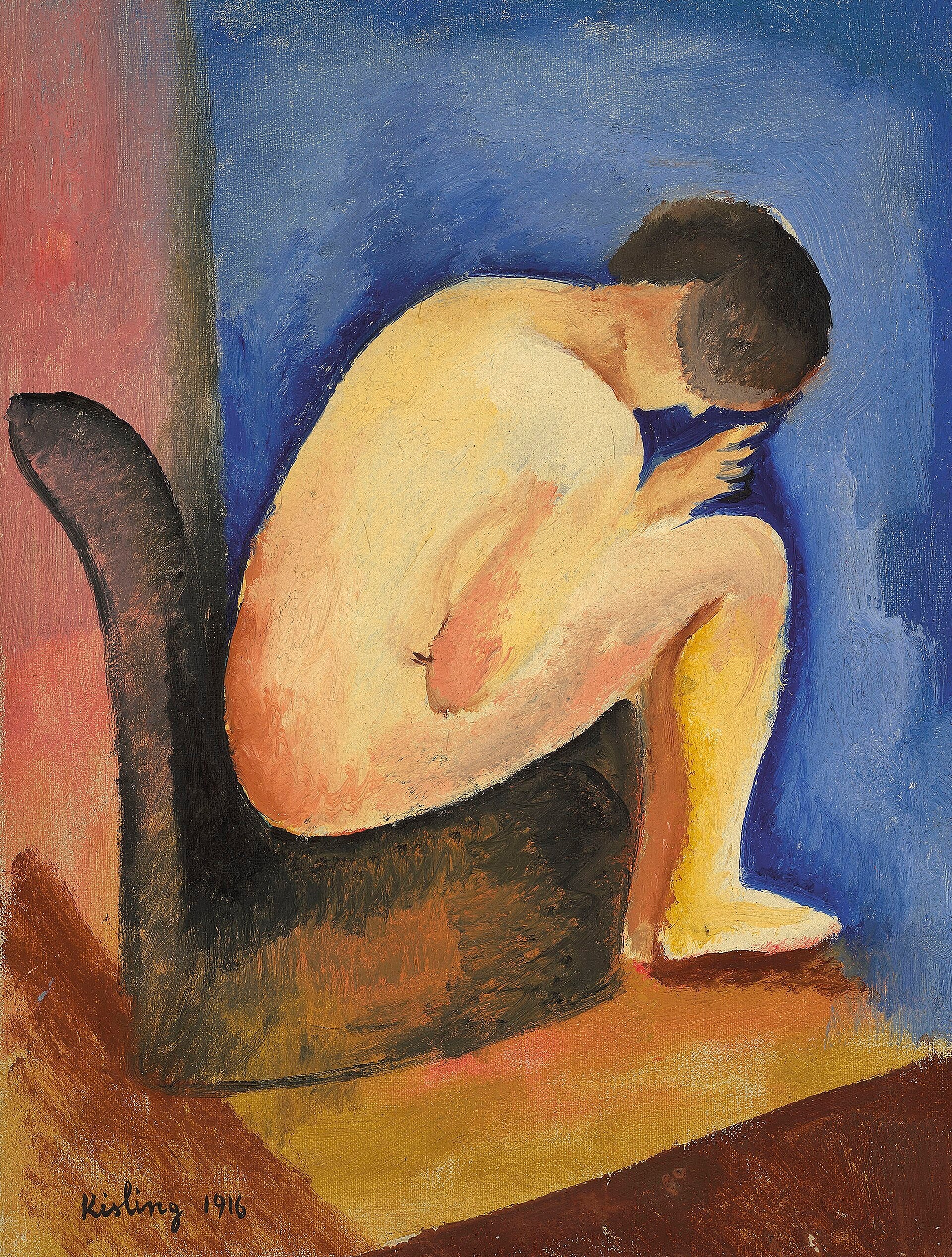 Nu assis - Moïse Kisling