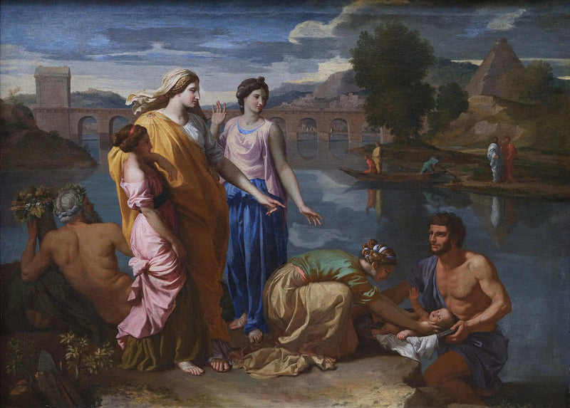 โมเสสรอดพ้นจากน้ำ - Nicolas Poussin