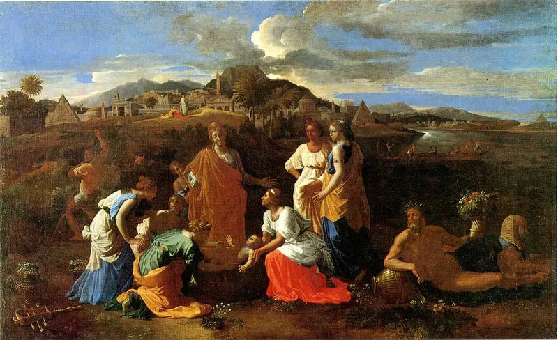 โมเสสรอดพ้นจากน้ำ - Nicolas Poussin