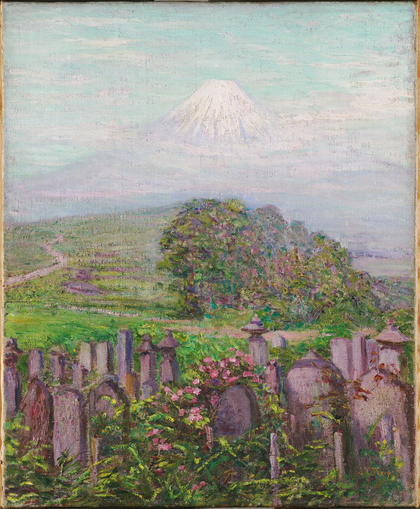 Mont Fuji et ses pierres tombales - Lilla Cabot Perry image 1 tableau peint à l’huile sur toile